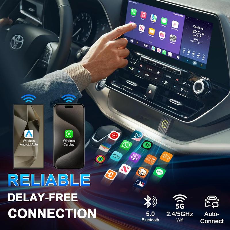 Mini Wireless Apple CarPlay Adapter, for both Apple and Android