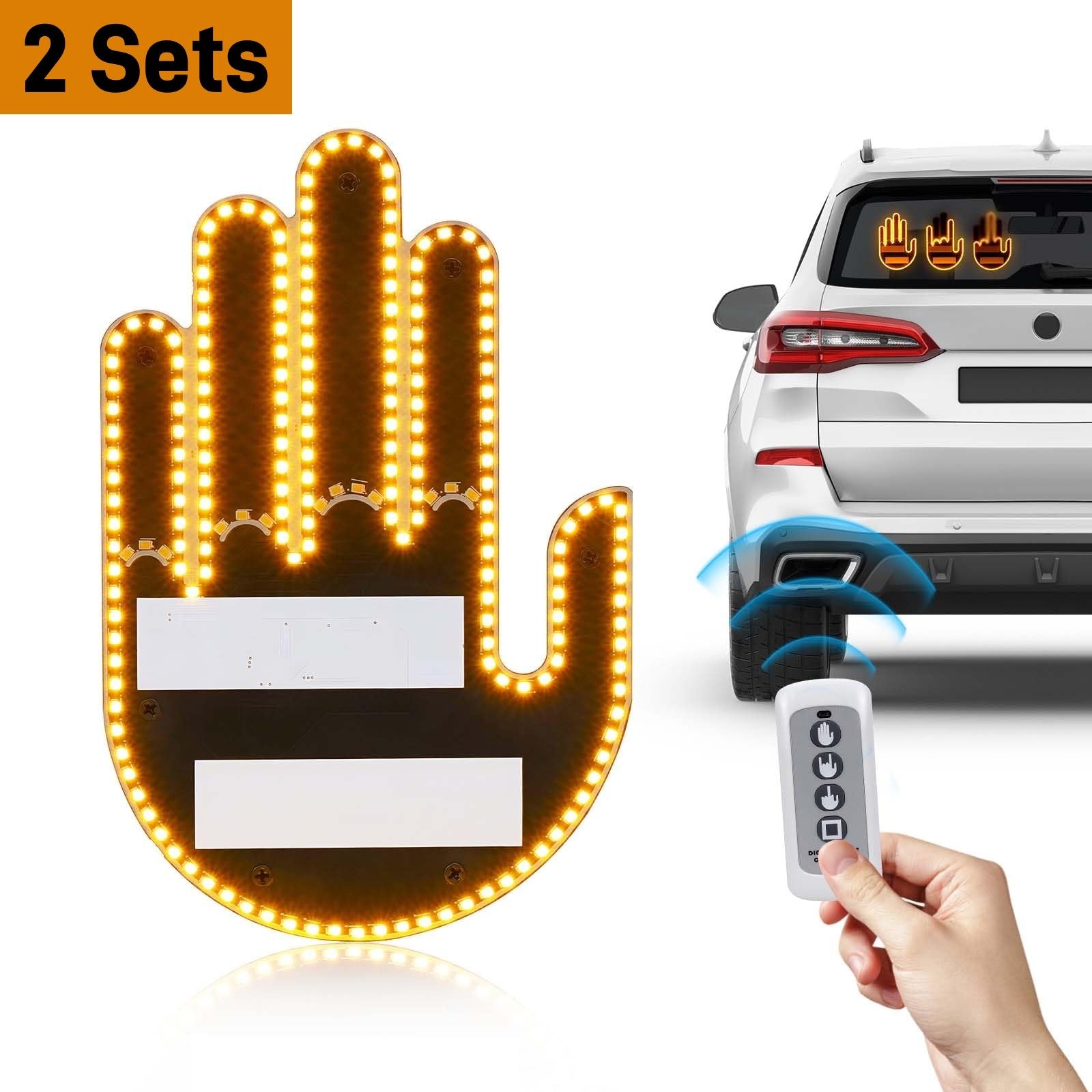 Finger Car Light with Remote